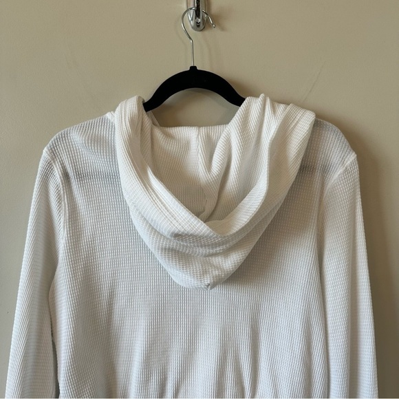 ARITZIA-TNA Waffle Zip Hoodie In White (Size: Medium) - Picture 7 of 12